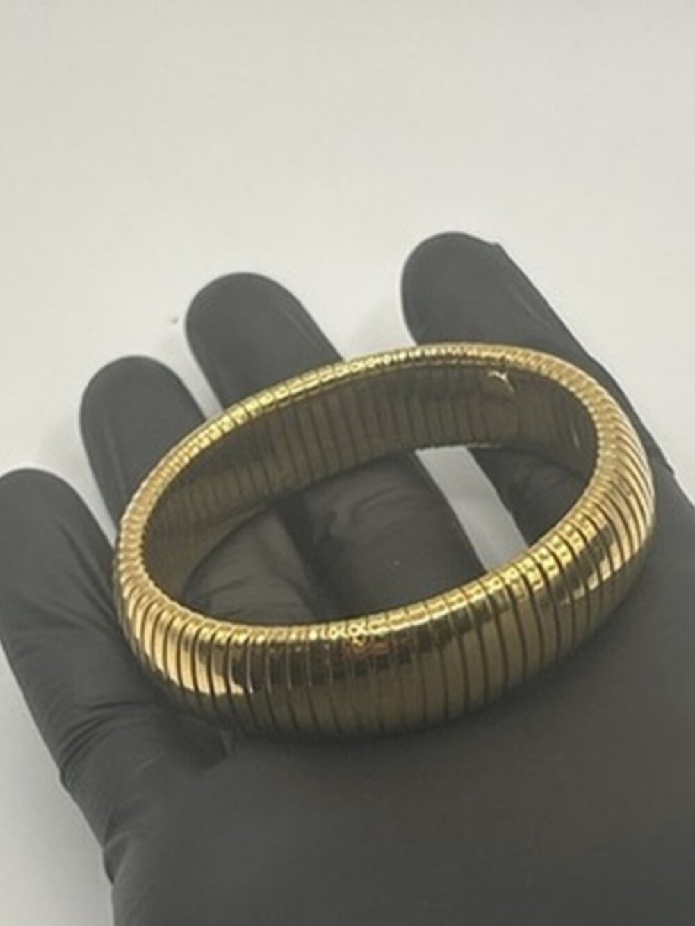 Vintage Stretchy Gold Bracelet Womens 6.5 Inch Adjustable Dainty Stackable